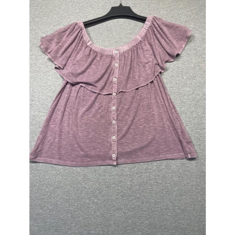 Women's American Eagle Purple Off-the-Shoulder Top - Size S
